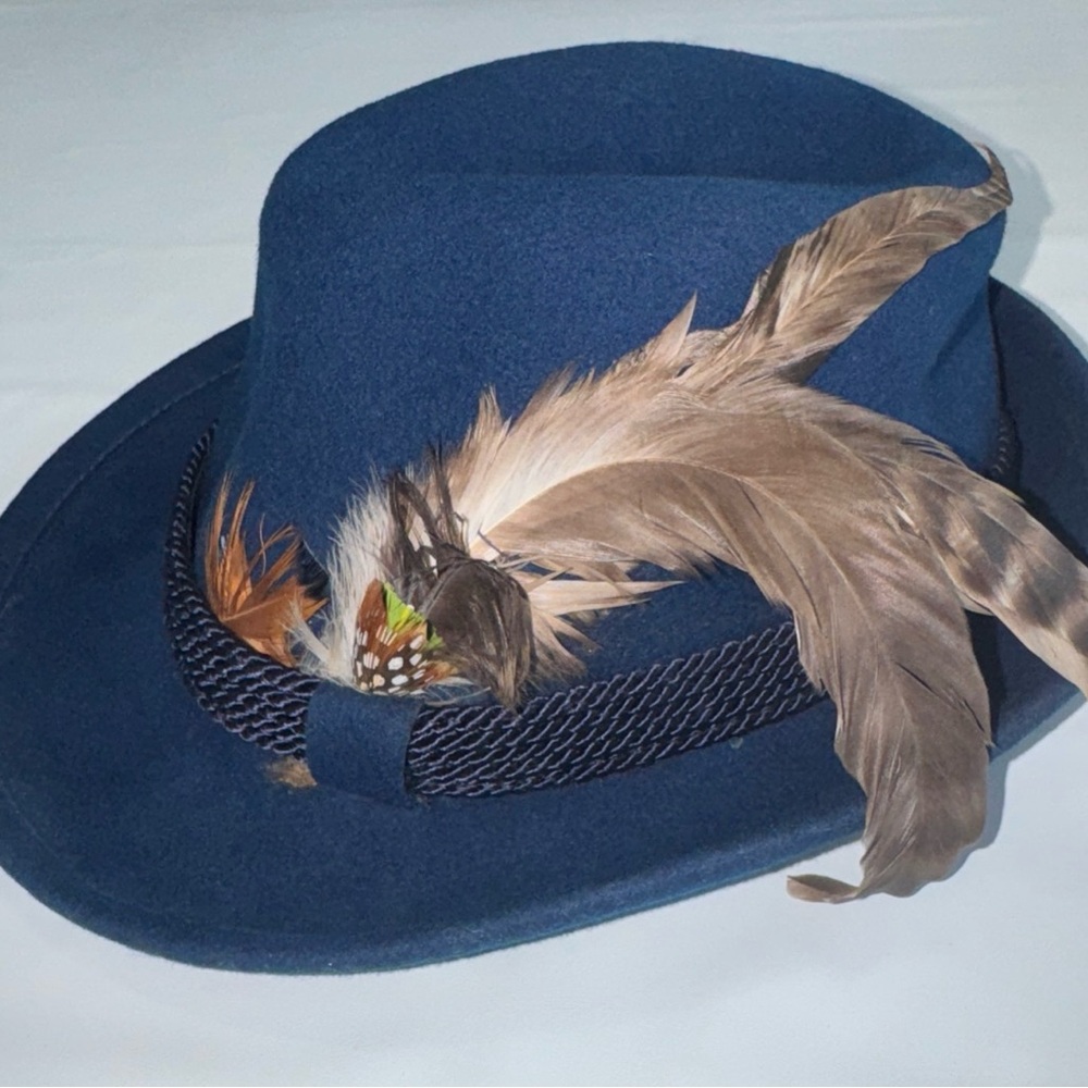 Betmar Navy Hat with Ribbon Detail